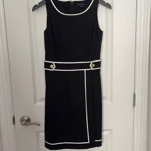 Tommy Hilfiger Black dress with White piping